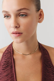 Yuvarlak Ezme Zincir Choker