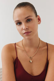 Top Zincir Yıldız Charm Kolye