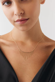 Özel Tasarım Forse Zincir Detay Tel Kolye