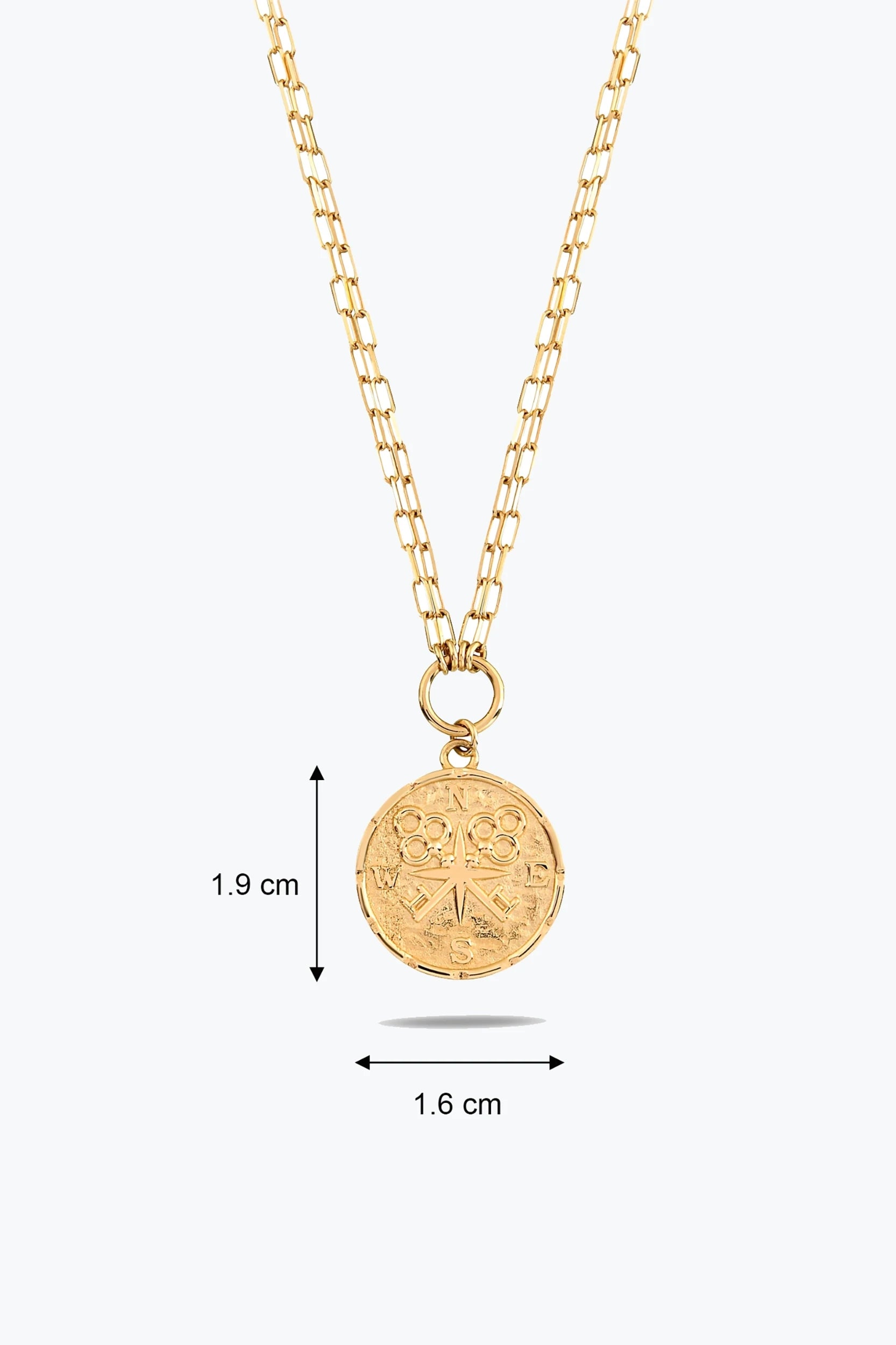 Vintage Etnik Desen Çift Zincir Kolye