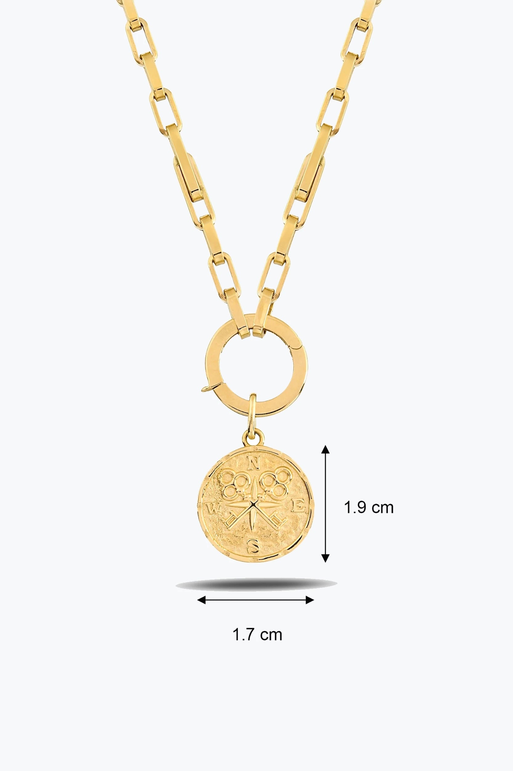 Pusula Damga Charm Kolye