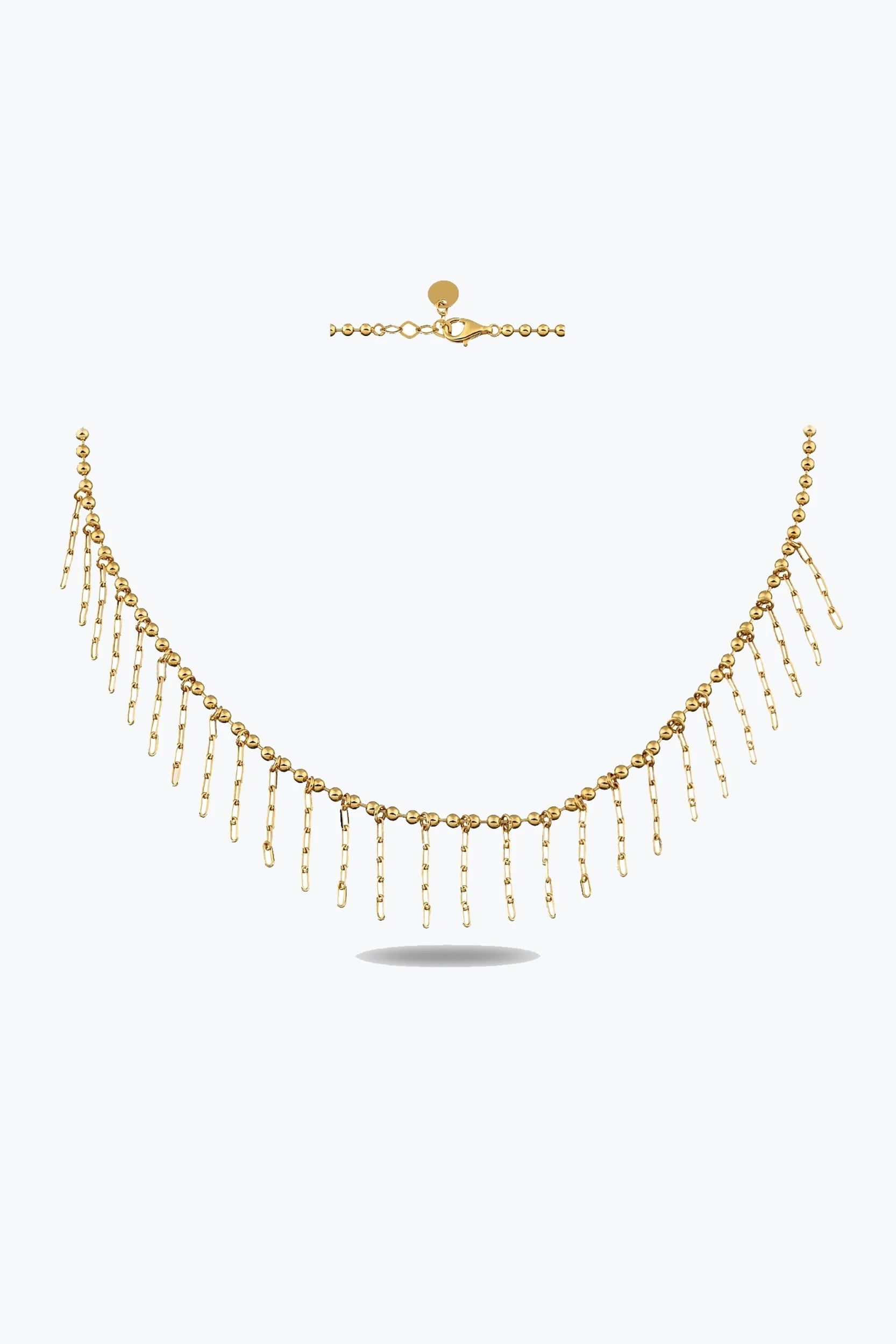 Bakla Zincir Detaylı Shakira Kolye