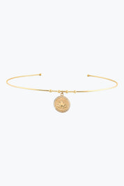 Taşlı Lotus Uç Tel Choker