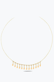 Top Zincir Detay Oval Pullu Shakira Kolye