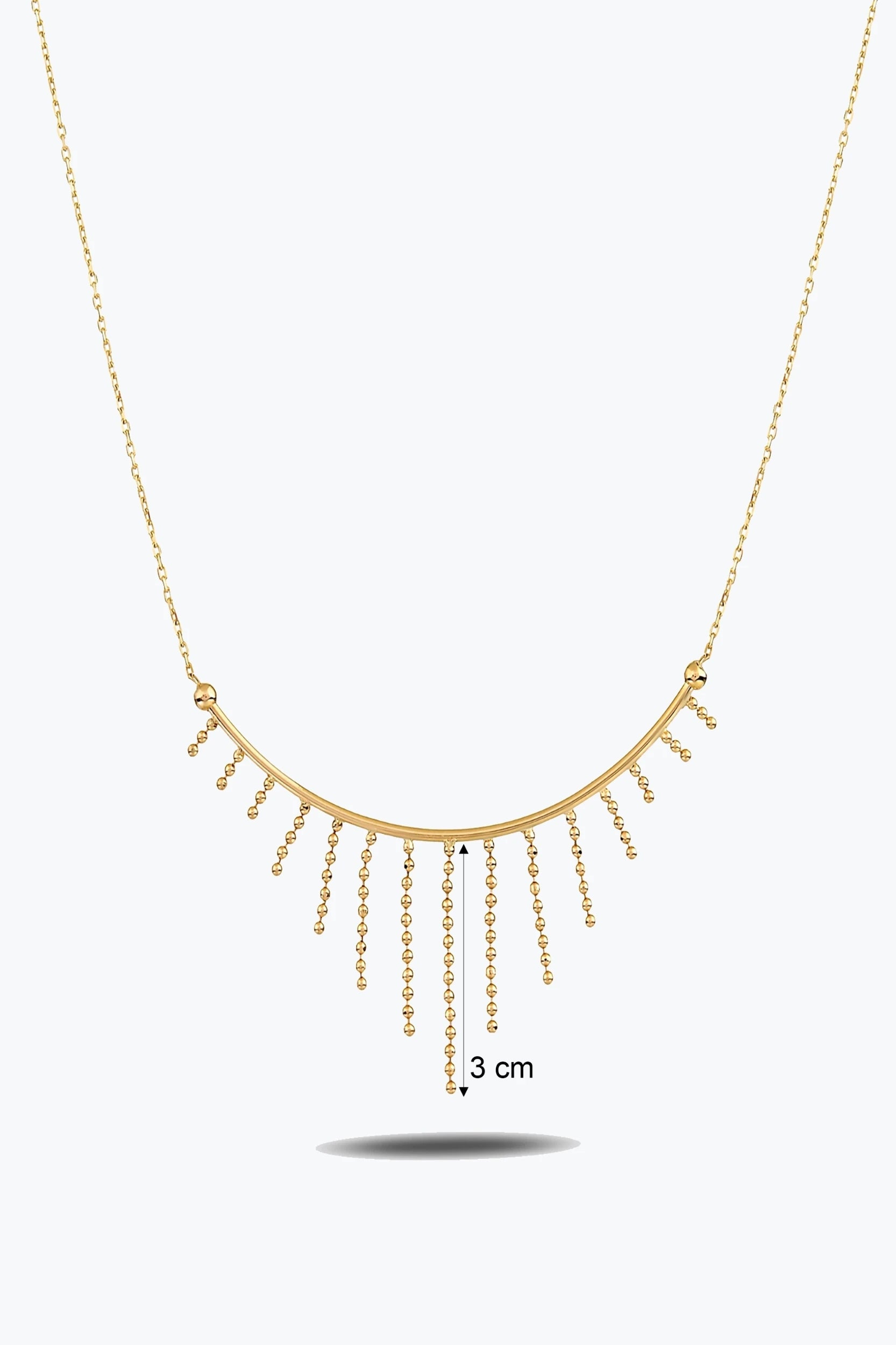 Özel Tasarım Mini Top Zincir-Tel  Detay Kolye