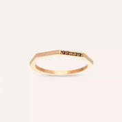 0.05 CT Brown Pırlanta Taşlı Rose Altın Yüzük