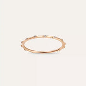 0.05 CT Pırlanta Taşlı Rose Altın Minimal Tamtur Yüzük