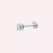 0.06 CT Pırlanta Beyaz Altın Tektaş Piercing