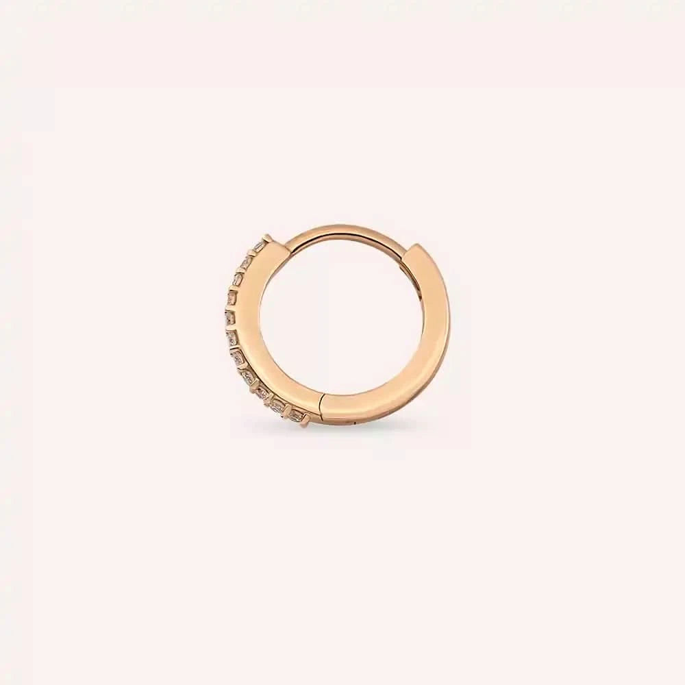 0.08 CT Pırlanta Taşlı Rose Altın Conch Piercing