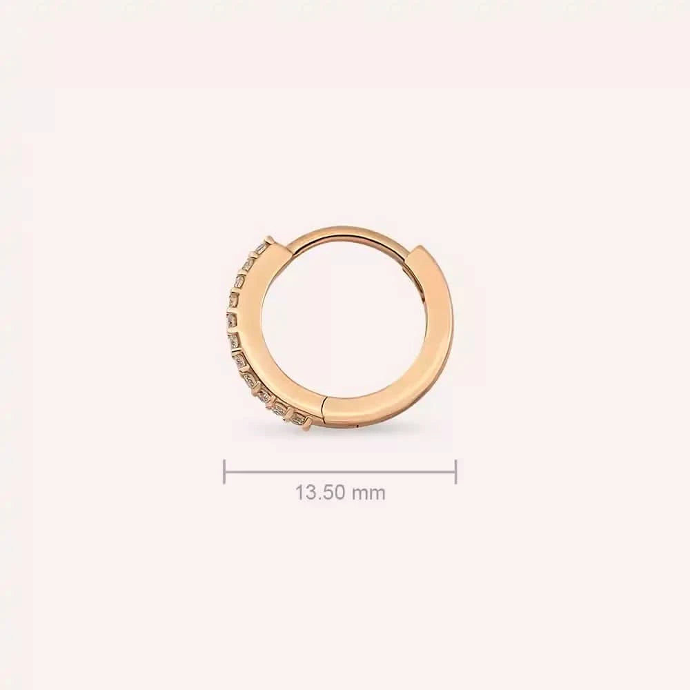 0.08 CT Pırlanta Taşlı Rose Altın Conch Piercing