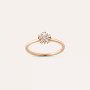 0.12 CT Baget Pırlanta Taşlı Rose Altın Yüzük