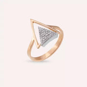 0.12 CT Pırlanta Taşlı Rose Altın Yüzük