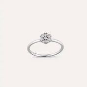 0.13 CT Baget Pırlanta Taşlı Beyaz Altın Yüzük