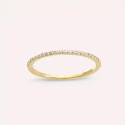 0.14 CT Pırlanta Taşlı Sarı Altın Yarımtur Yüzük