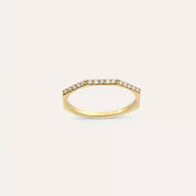 0.15 CT Pırlanta Taşlı Sarı Altın Yüzük