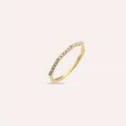 0.15 CT Pırlanta Taşlı Sarı Altın Yüzük