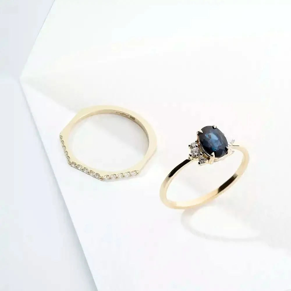 0.15 CT Pırlanta Taşlı Sarı Altın Yüzük