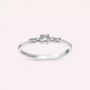 0.16 CT Pırlanta Taşlı Beyaz Altın Yüzük