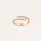 0.16 CT Pırlanta Taşlı Rose Altın Yüzük