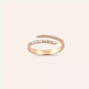 0.16 CT Pırlanta Taşlı Rose Altın Yüzük