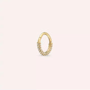 0.16 CT Pırlanta Taşlı Sarı Altın Halka Piercing