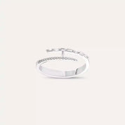 0.19 CT Baget Pırlanta Taşlı Beyaz Altın Yüzük