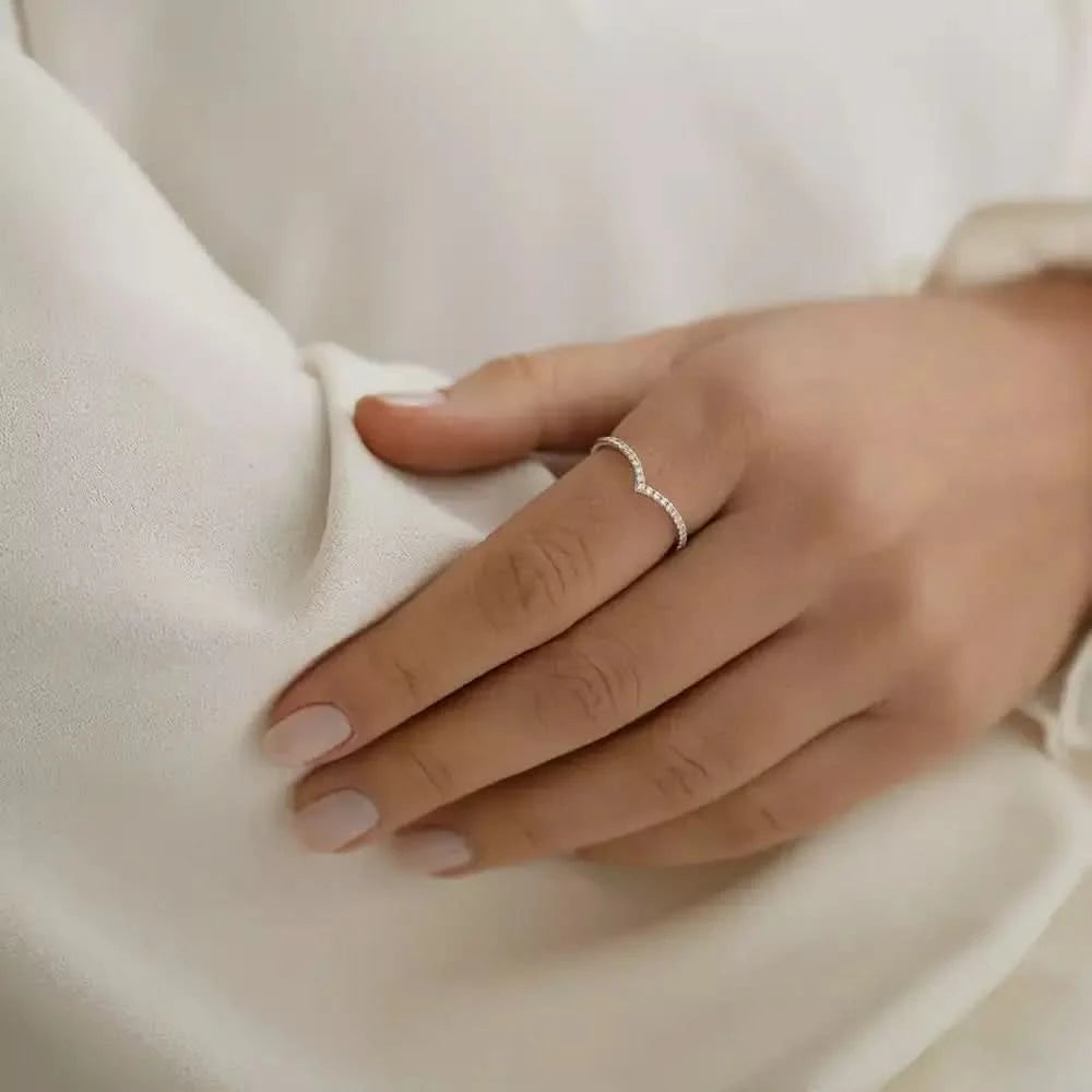 0.21 CT Pırlanta Taşlı Beyaz Altın Yüzük