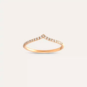 0.21 CT Pırlanta Taşlı Rose Altın Yüzük