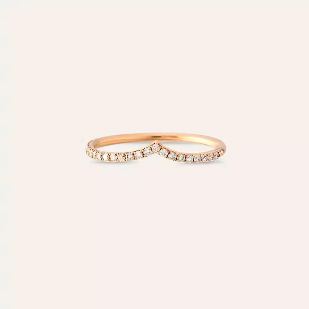 0.21 CT Pırlanta Taşlı Rose Altın Yüzük