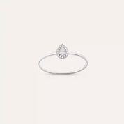 0.22 CT Pırlanta Taşlı Beyaz Altın Yüzük