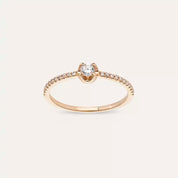 0.24 CT Pırlanta Taşlı Rose Altın Yüzük