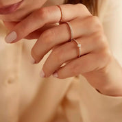 0.24 CT Pırlanta Taşlı Rose Altın Yüzük