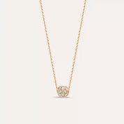 0.25 CT Pırlanta Taşlı Rose Altın Top Kolye