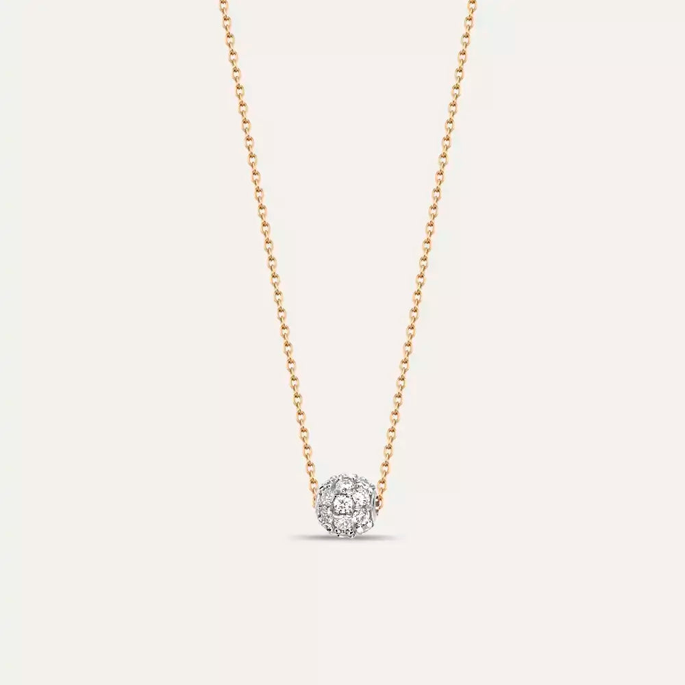 0.25 CT Pırlanta Taşlı Top Kolye