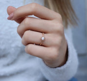 0.30 CT Sekizgen Başak Pırlanta Yüzük