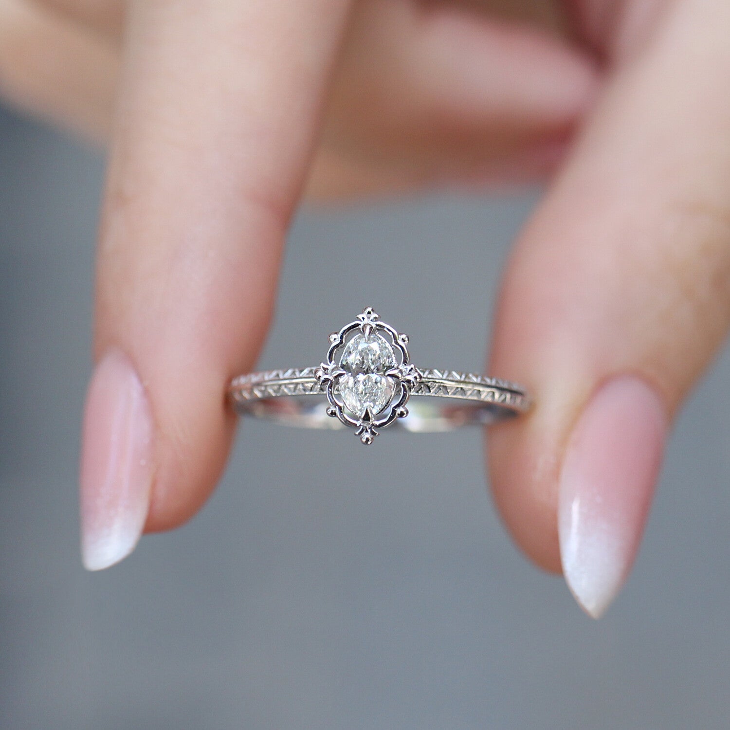 0.30 CT Vintage Aria Tasarım Pırlanta Yüzük