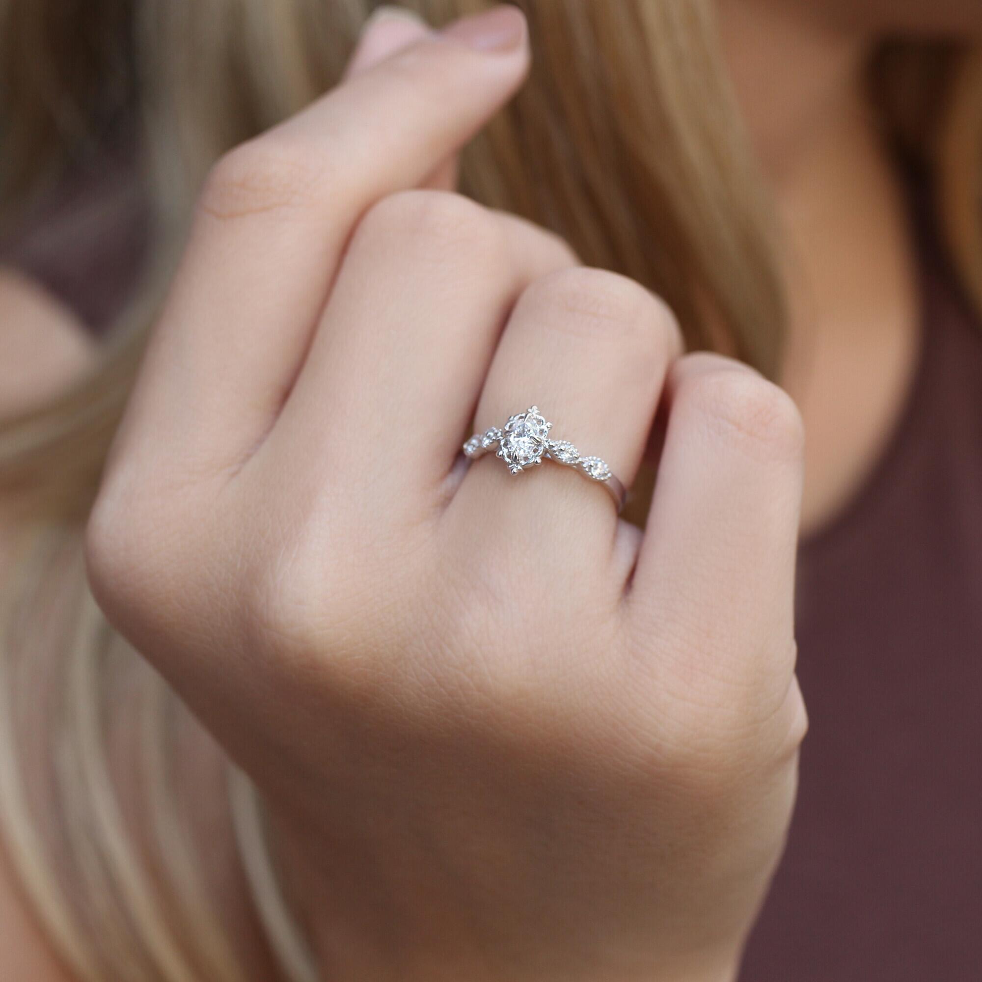 0.30 CT Vintage Aria Tasarım Pırlanta Yüzük