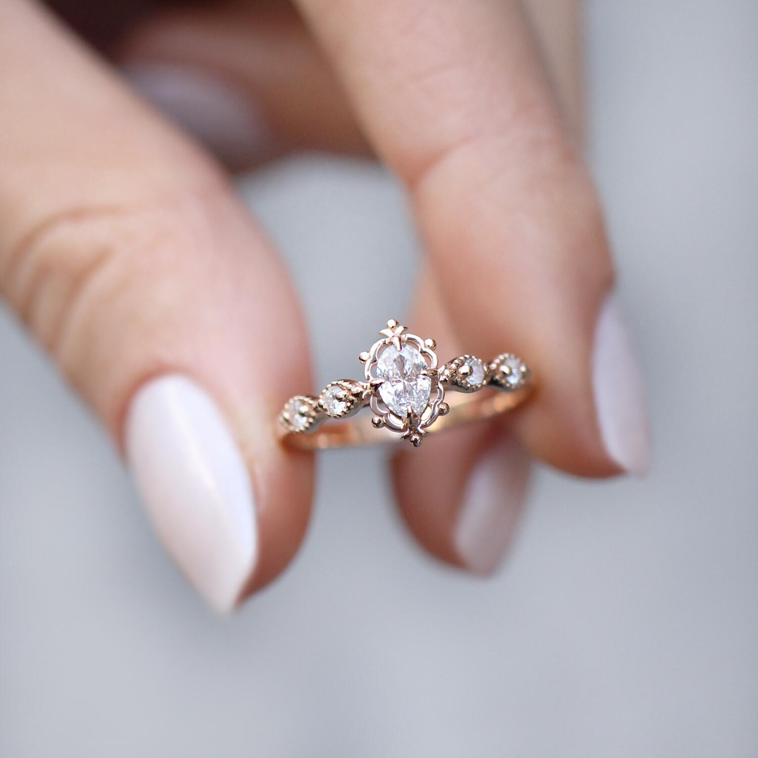 0.30 Karat Vintage Aria Tasarım Pırlanta Yüzük