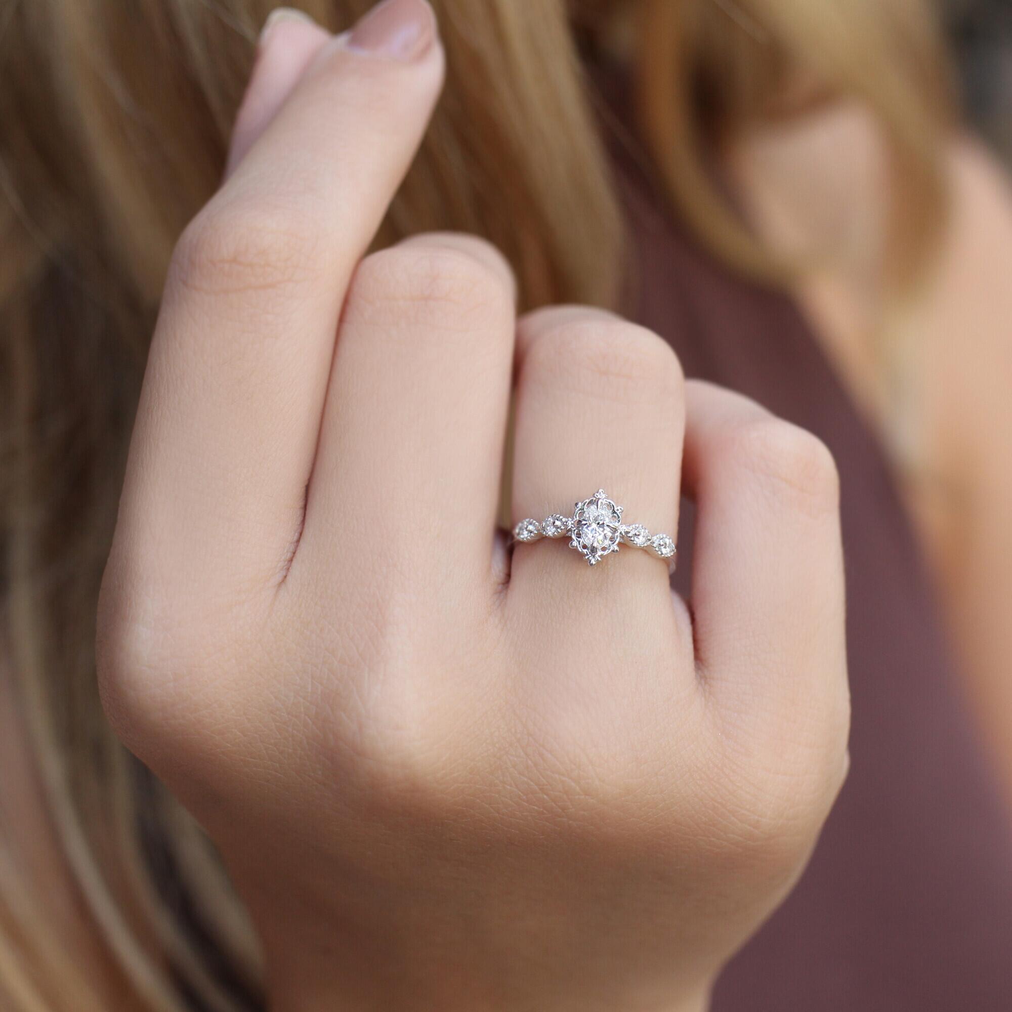 0.30 Karat Vintage Aria Tasarım Pırlanta Yüzük