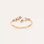 Thalia 0.31 CT Damla ve Markiz Kesim Pırlanta Taşlı Rose Altın Yüzük