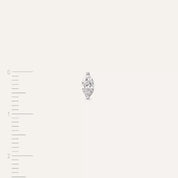 0.32 CT Markiz Kesim Pırlanta Taşlı Beyaz Altın Tek Küpe