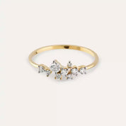 0.32 CT Pırlanta Taşlı Sarı Altın Yüzük