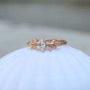 0.32 Karat Vintage Tasarım Pırlanta Dal Tektaş Yüzük