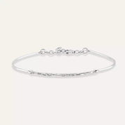 0.33 CT Pırlanta Taşlı Beyaz Altın Bileklik