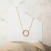 0.33 CT Pırlanta Taşlı Rose Altın Kolye