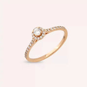 0.34 CT Pırlanta Taşlı Rose Altın Yüzük