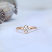 0.35 CT E VS2 GIA Sertifikalı Vintage Elis Pırlanta Yüzük