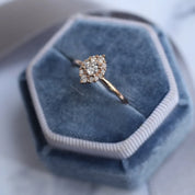 0.35 CT Vintage Lina Tasarım Pırlanta Yüzük