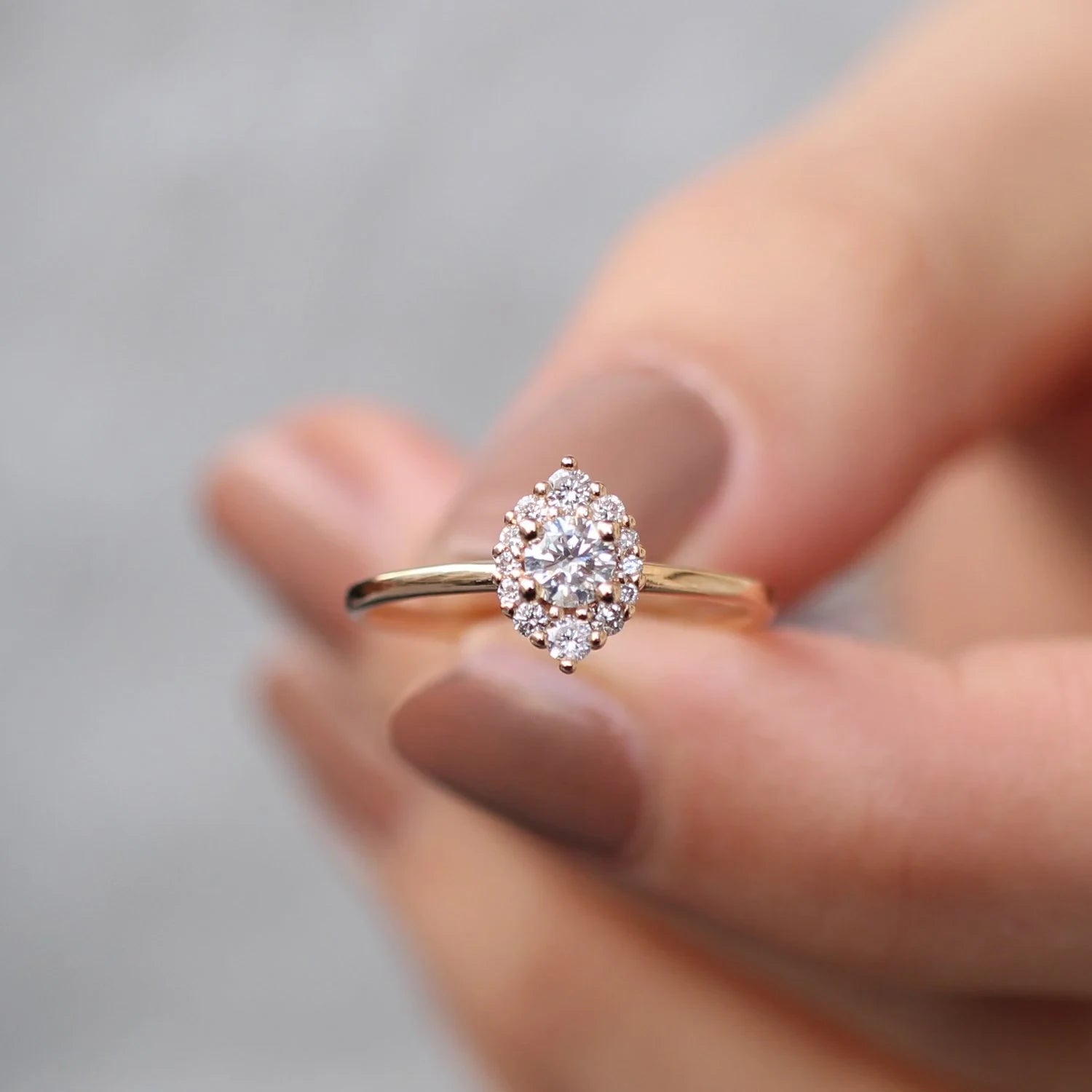 0.35 CT Vintage Lina Tasarım Pırlanta Yüzük