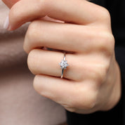 0.35 CT Vintage Tasarım Kar Tanesi Pırlanta Yüzük